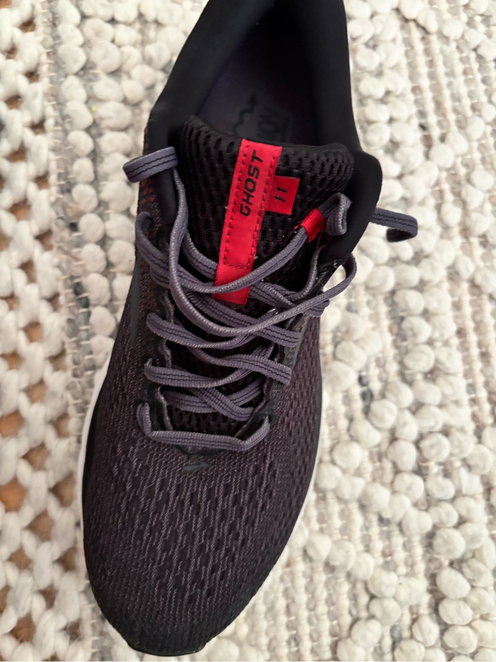 Men's Running Shoe - Black with Red Accent
